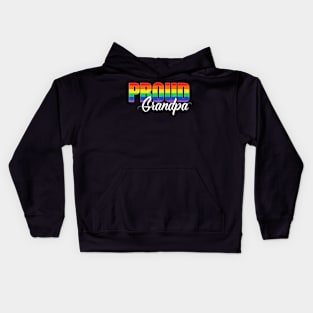 Gay Pride Proud Grandpa LGBT Ally for Family Kids Hoodie